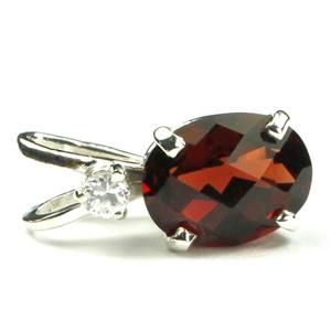 925 Sterling Silver Pendant, Mozambique Garnet, SP021