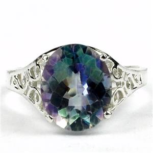 SR057, Neptune Garden Topaz, 925 Sterling Silver Ring