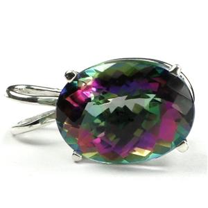 925 Sterling Silver Pendant, Mystic Fire Topaz, SP006