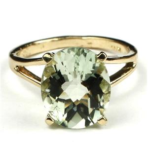 10K, 14K or 18K Gold Ladies Ring, Green Amethyst, R132