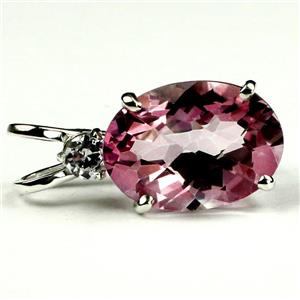 925 Sterling Silver Pendant, Pure Pink Topaz, SP019