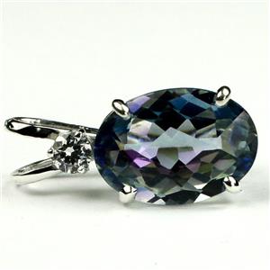 925 Sterling Silver Pendant, Neptune Garden Topaz, SP019