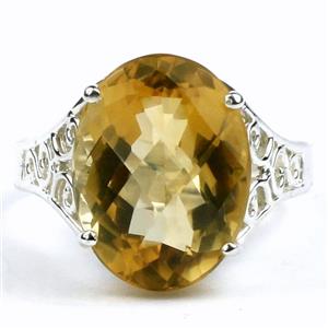 Sterling Silver Ladies Ring, Citrine, SR049
