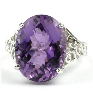 Sterling Silver Ladies Ring, Amethyst, SR049
