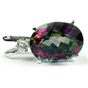 925 Sterling Silver Pendant, Mystic Fire Topaz, SP085