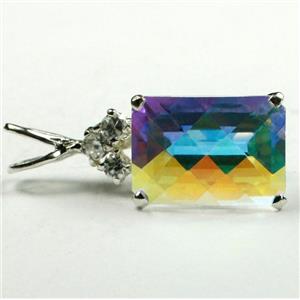925 Sterling Silver Pendant, Mercury Mist Topaz, SP042