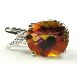 925 Sterling Silver Pendant, Twilight Fire Topaz, SP020