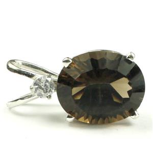 925 Sterling Silver Pendant, Smoky Quartz, SP020