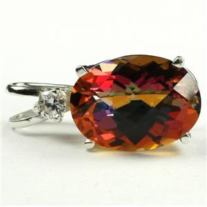 925 Sterling Silver Pendant, Twilight Fire Topaz, SP018