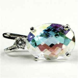 925 Sterling Silver Pendant, Mercury Mist Topaz, SP018