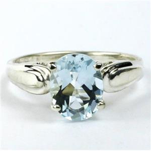 SR058, Aquamarine, 925 Sterling Silver