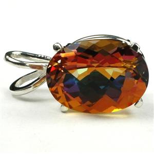 925 Sterling Silver Pendant, Twilight Fire Topaz, SP004