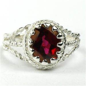 Crimson Topaz, 925 Sterling Silver Ring, SR070