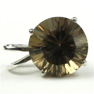 SP089, Smoky Quartz 925 Sterling Silver Pendant
