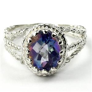 Mystic Fire Topaz, 925 Sterling Silver Ring, SR070