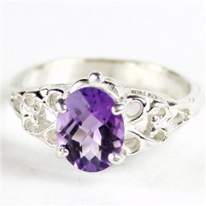 SR302, Amethyst, 925 Sterling Silver Ring