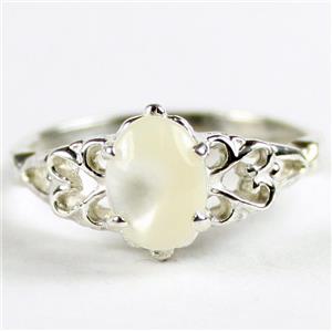 SR302, Mother Of Pearl, 925 Sterling Silver Ring