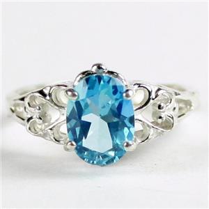 Paraiba Topaz, 925 Sterling Silver Ladies Ring, SR302