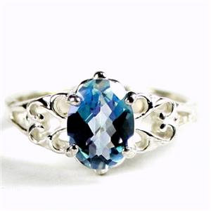 SR302 Neptune Garden Topaz, 925 Sterling Silver Ladies Ring
