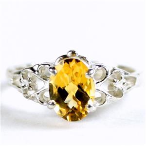 SR302, Citrine, 925 Sterling Silver Ring