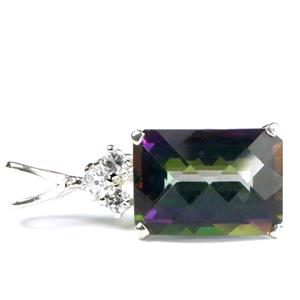 925 Sterling Silver Pendant, Mystic Fire Topaz, SP042