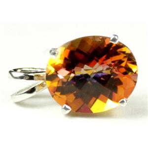 925 Sterling Silver Pendant, Twilight Fire Topaz, SP040