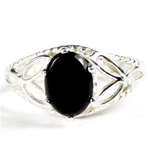 SR137, Black Onyx, 925 Sterling Silver Ring