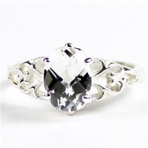 SR302,  Silver Topaz, 925 Sterling Silver Ladies Ring