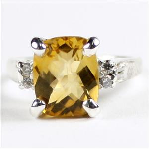 SR221, Citrine, 925 Sterling Silver Ring