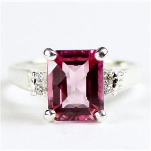 SR221, Pure Pink Topaz, 925 Sterling Silver Ring