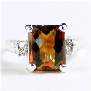 SR221, Twilight Fire Topaz, 925 Sterling Silver Ring