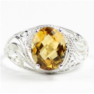 SR083, Citrine, 925 Sterling Silver Ladies Ring