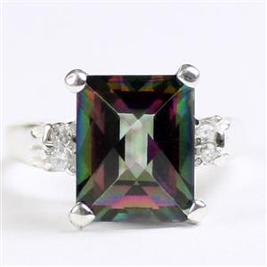 SR221, Mystic Fire Topaz, 925 Sterling Silver Ring
