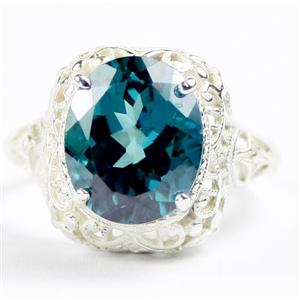 Sterling Silver Ladies Ring, Paraiba Topaz, SR009