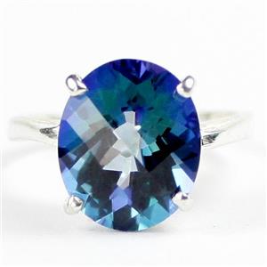 Sterling Silver Ladies Ring, Neptune Garden Topaz, SR055
