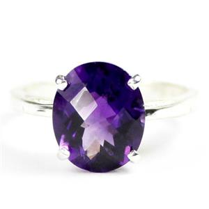 Sterling Silver Ladies Ring, Amethyst, SR055
