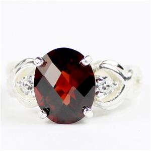 SR243, Mozambique Garnet, 925 Sterling Silver Ladies Ring