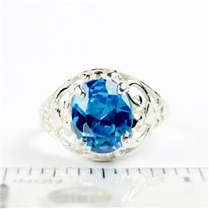 Sterling Silver Ladies Ring, Swiss CZ, SR004