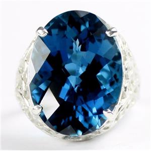 SR291, London Blue Topaz, 925 Sterling Silver Ladies Ring