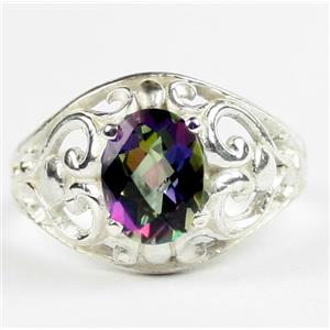 Mystic Fire Topaz, 925 Sterling Silver Ladies Ring, SR111