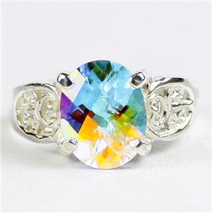 Mercury Mist Topaz, 925 Sterling Silver Ladies Ring, SR369,