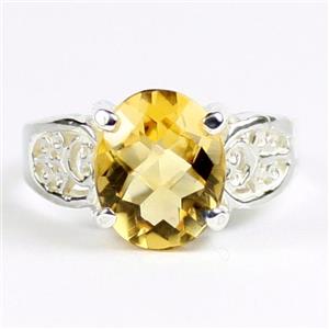 Citrine, 925 Sterling Silver Ladies Ring, SR369