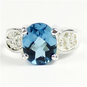 London Blue Topaz, 925 Sterling Silver Ladies Ring, SR369
