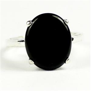 925 Sterling Silver Ladies Ring, Black Onyx, SR055