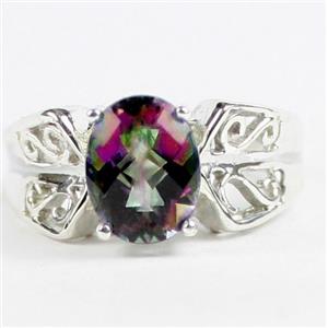 Mystic Fire Topaz, 925 Sterling Silver Ladies Ring, SR281