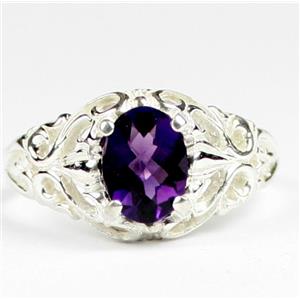 925 Sterling Silver Ladies Ring, Amethyst, SR113