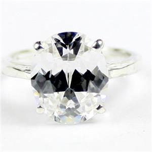 Silver Topaz, 925 Sterling Silver Ladies Ring, SR055