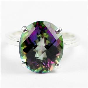 Sterling Silver Ladies Ring, Mystic Fire Topaz, SR055