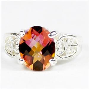 Twilight Fire Topaz, 925 Sterling Silver Ladies Ring, SR369