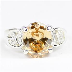 Champagne CZ, 925 Sterling Silver Ladies Ring, SR369